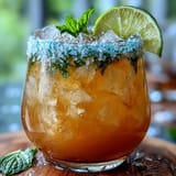 Vibrant Cinco de Mayo Margarita Mocktail with fresh lime and salted rim, served over ice with a festive garnish.