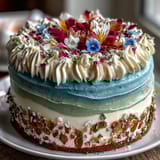 Pastel Ombre Floral Cake