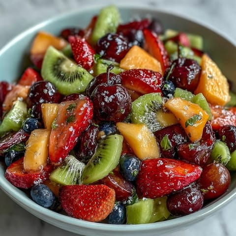 Spring Fruit Table Platter with Dipping Yogurt Sauce - a colorful spread of fresh berries, citrus, and tropical fruits served with creamy honey-lemon yogurt dip.