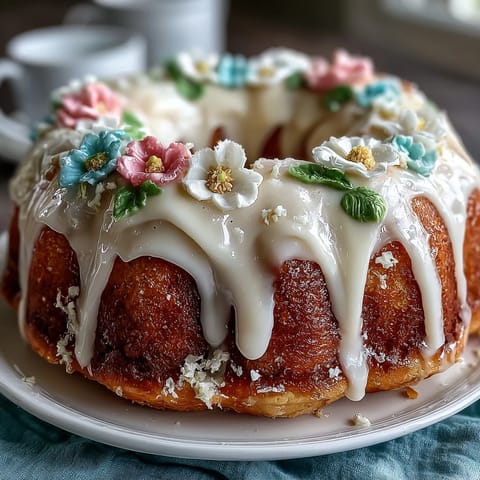 Simple First Communion Sheet Cake with Buttercream Flowers: A tender vanilla sheet cake topped with smooth buttercream and delicate piped flowers for a joyful celebration.