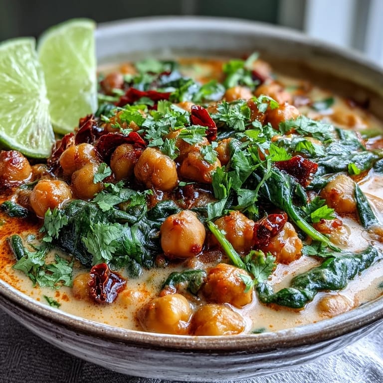 Tender chickpeas simmered in fragrant spices for a comforting vegan chickpea curry meal.