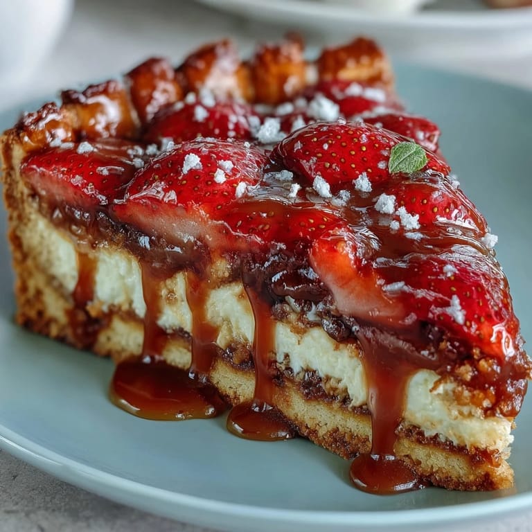 Golden pastry galette showcases vibrant fresh strawberries atop creamy almond frangipane in rustic French dessert.