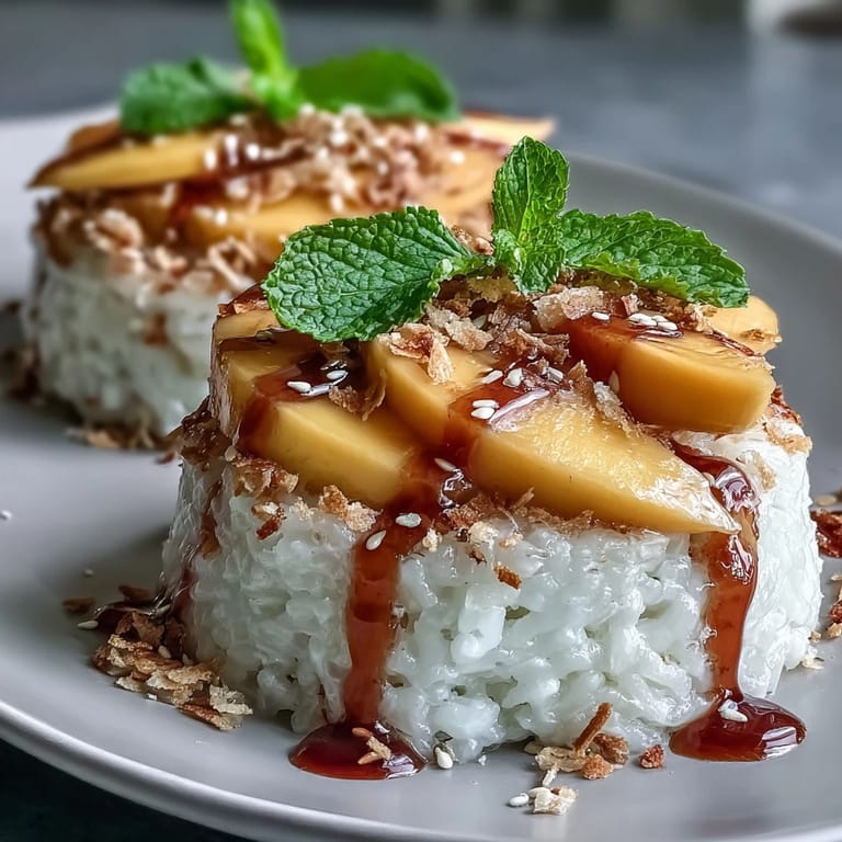 Creamy coconut Mango Sticky Rice Cups, perfect for a delightful, easy dessert.