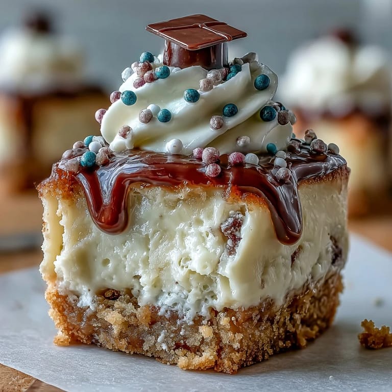 Easy graduation cheesecake bites, bright and delicious, ready to serve at any celebration.