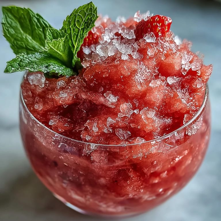 Thick, icy Frozen Strawberry Lemonade Slushie perfect for a cooling treat.